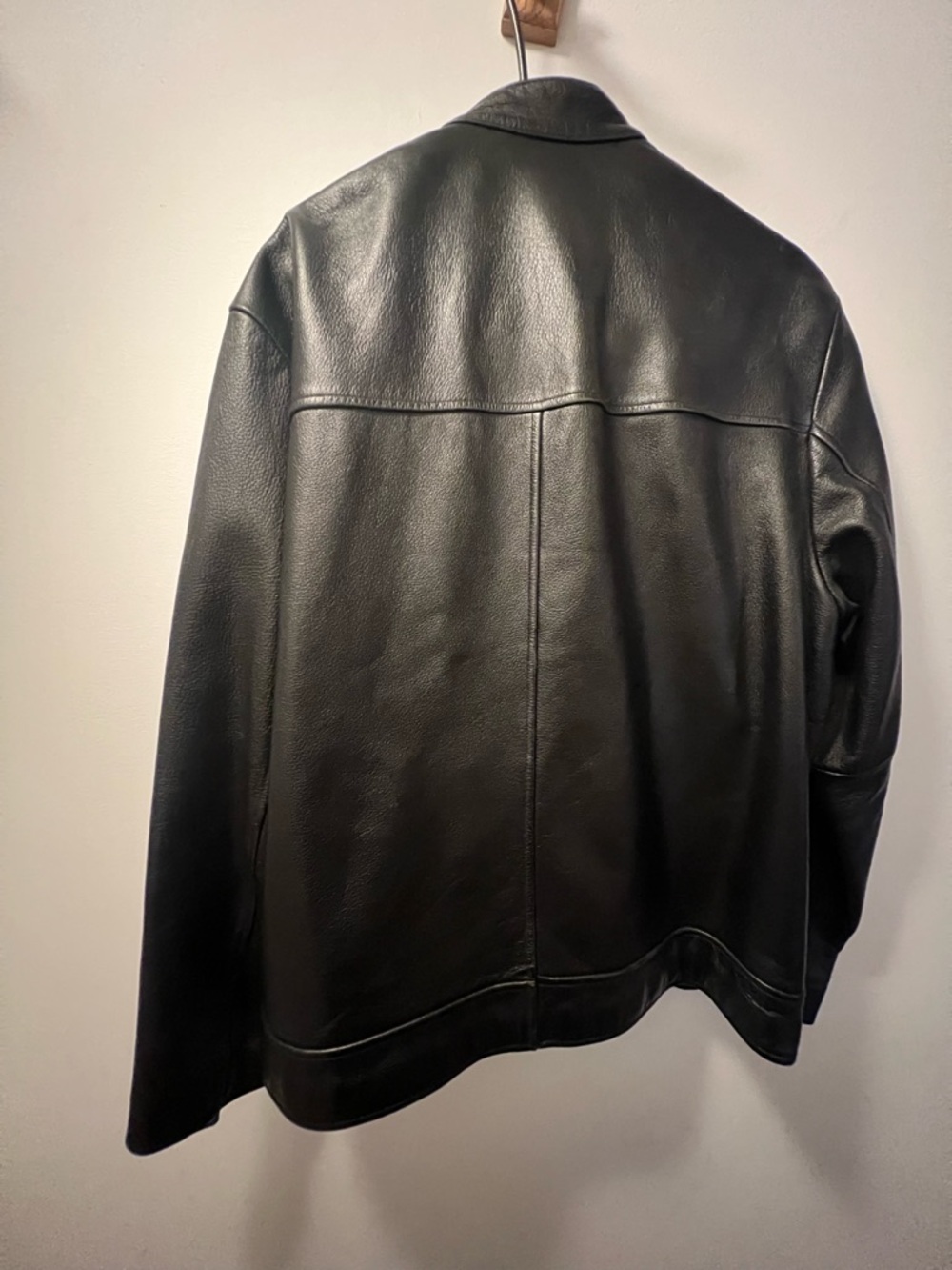 Wilsons Leather Black Men's Bomber Jacket with Stand Collar - Picture 2 of 4
